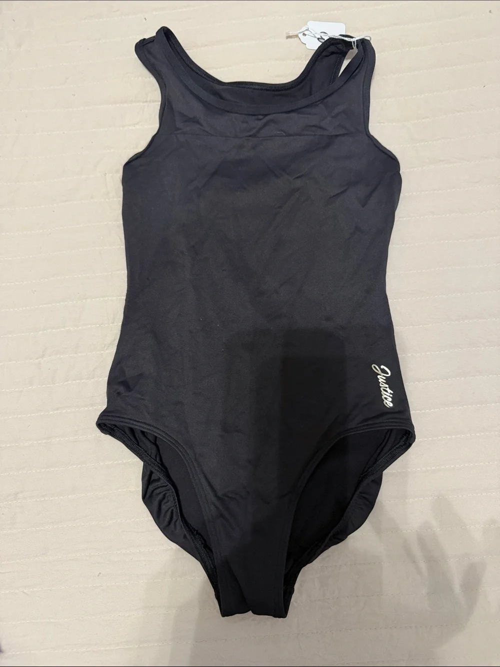 Justice Black Long-Sleeve Mesh Rhinestone Leotard 3 pieces